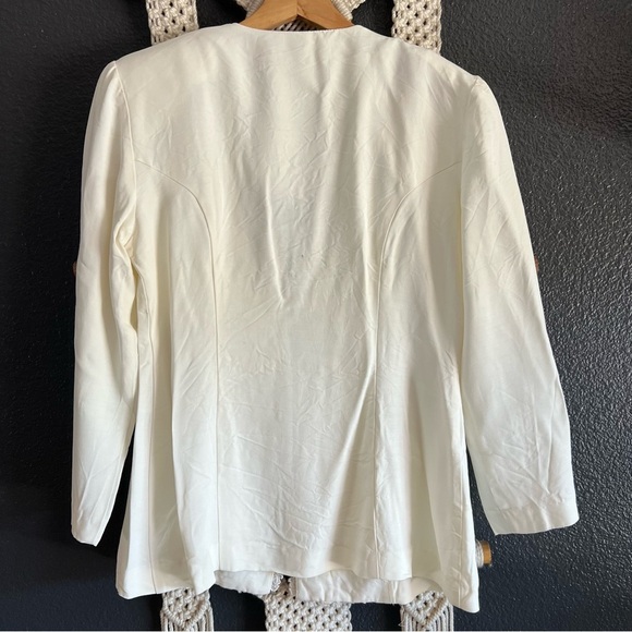 R&M Richards by Karen Kwong Ivory Lace Blazer Size 8 Whimsy Fairy Boho Romantic - Picture 2 of 6